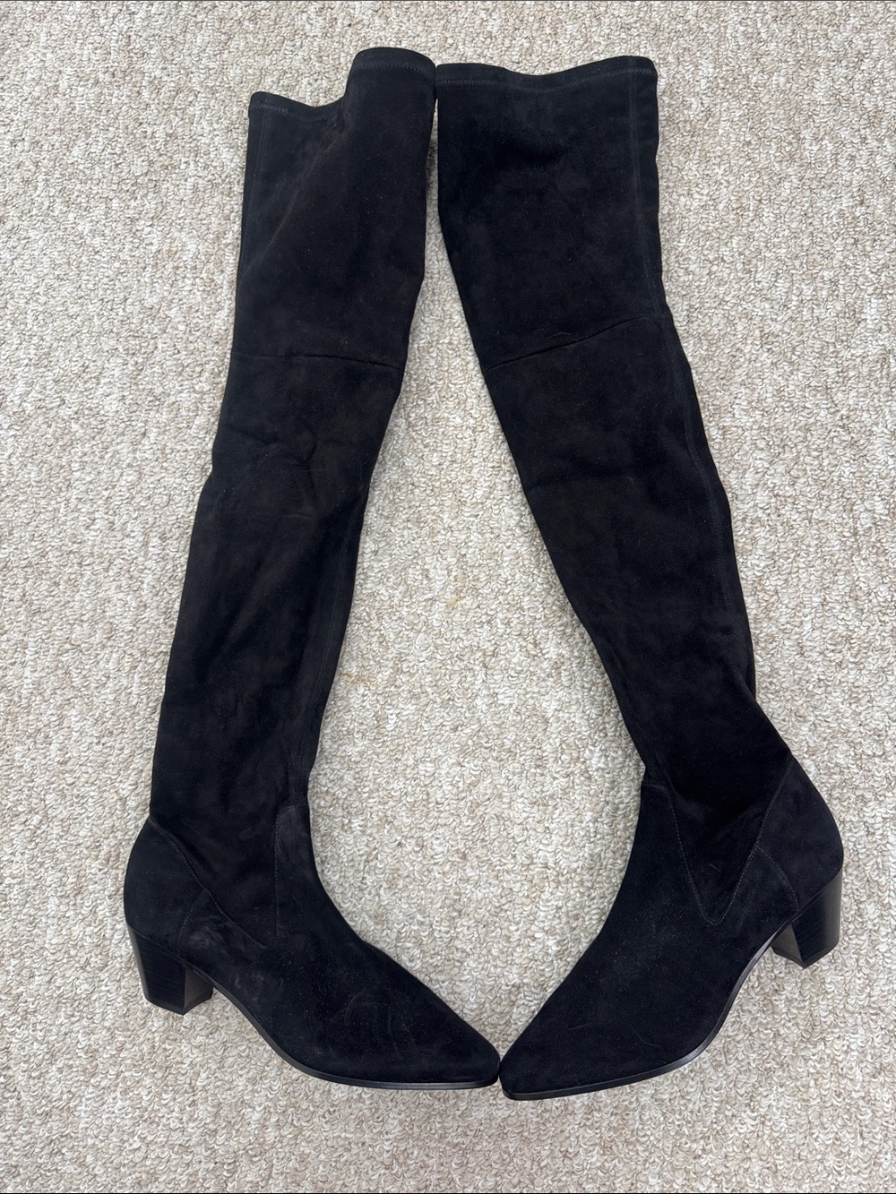 Maje Black Over-The-Knee Suede Boots